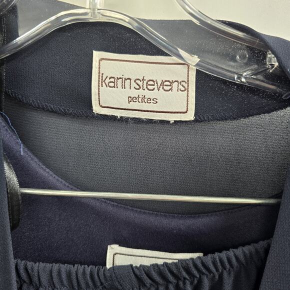 Karin Stevens Pantsuit Womens 10 Petite Floral Beaded 3 Piece Set - Picture 7 of 11